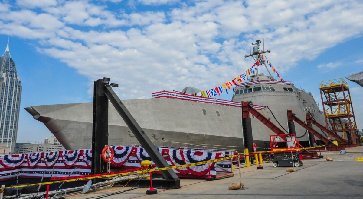 lcs-6 uss jackson independence class littoral combat ship us navy 03 launching christening austal mobile alabama