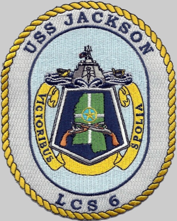 lcs-6 uss jackson insignia crest patch badge independence class littoral combat ship us navy 02p