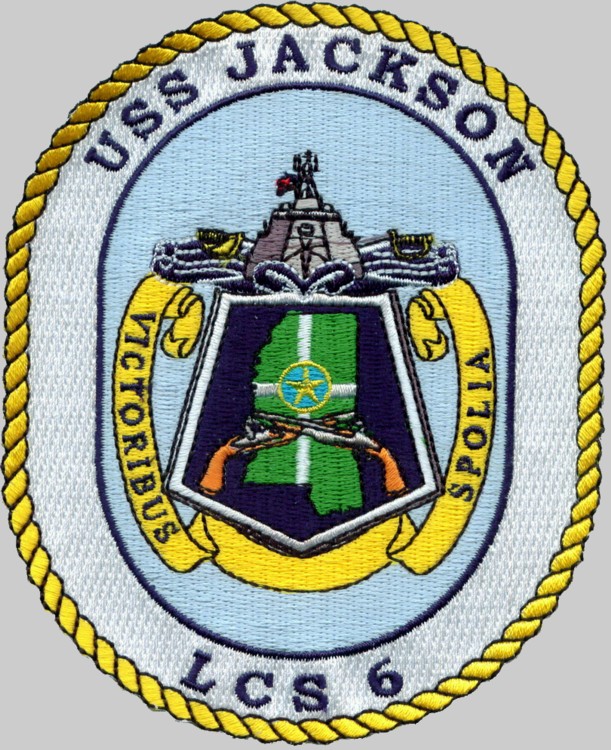 lcs-6 uss jackson insignia crest patch badge independence class littoral combat ship us navy 04p