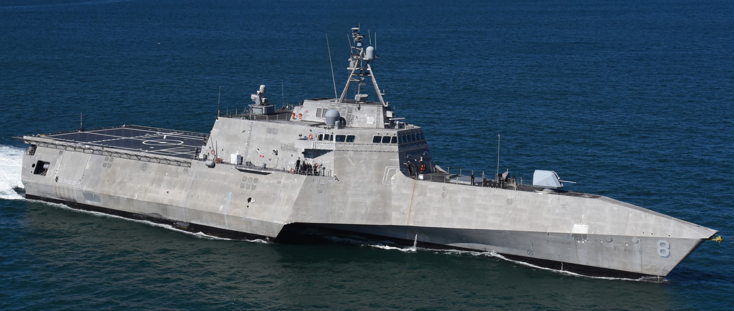 lcs-8 uss montgomery independence class littoral combat ship us navy 53 departing san diego