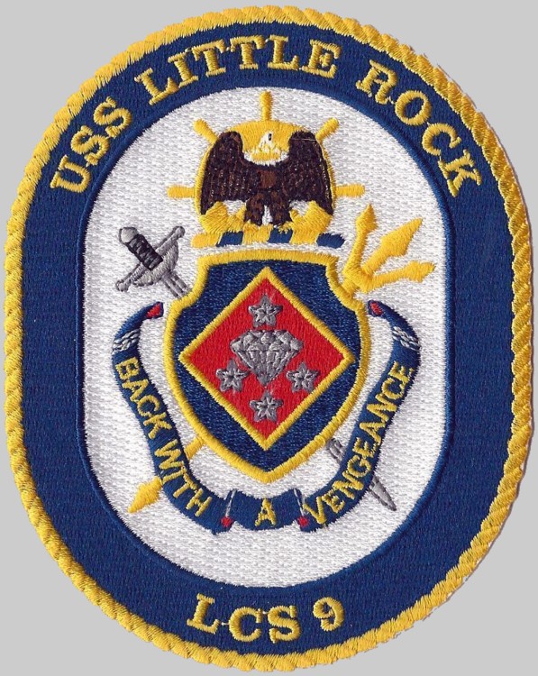 lcs-9 uss little rock insignia crest patch badge freedom class littoral combat ship us navy 02p