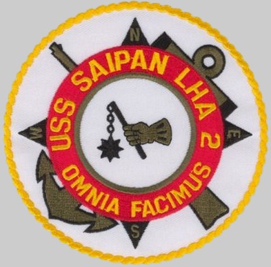 lha-2 uss saipan insignia crest patch badge tarawa class amphibious assault ship us navy 02x