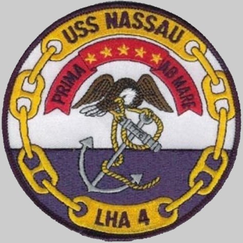 lha-4 uss nassau insignia crest patch badge tarawa class amphibious assault ship us navy 02x
