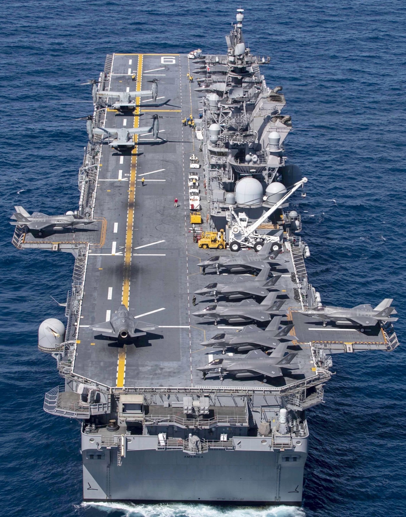 lha-6 uss america amphibious assault ship us navy 02 f-35b lightning ii mv-22b osprey