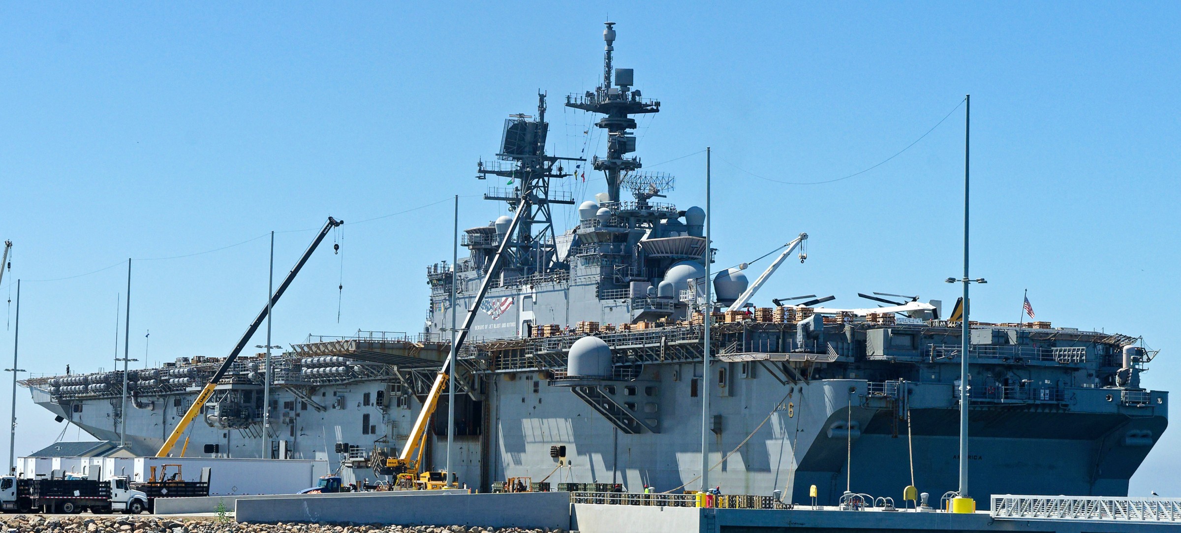 uss america lha-6 amphibious assault ship landing us navy nws seal beach ammunition offload 2025 224