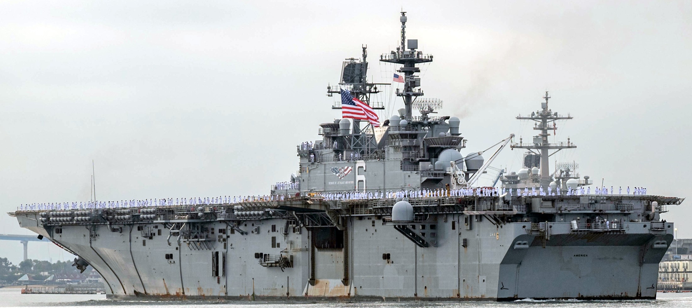 uss america lha-6 amphibious assault ship landing arriving new homeport san diego california after sasebo japan 2025 227