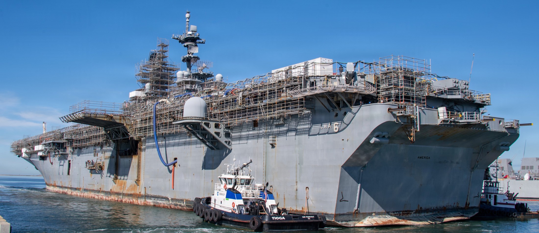 uss america lha-6 amphibious assault ship landing nassco san diego docking selected restricted availability dsra 2026 229