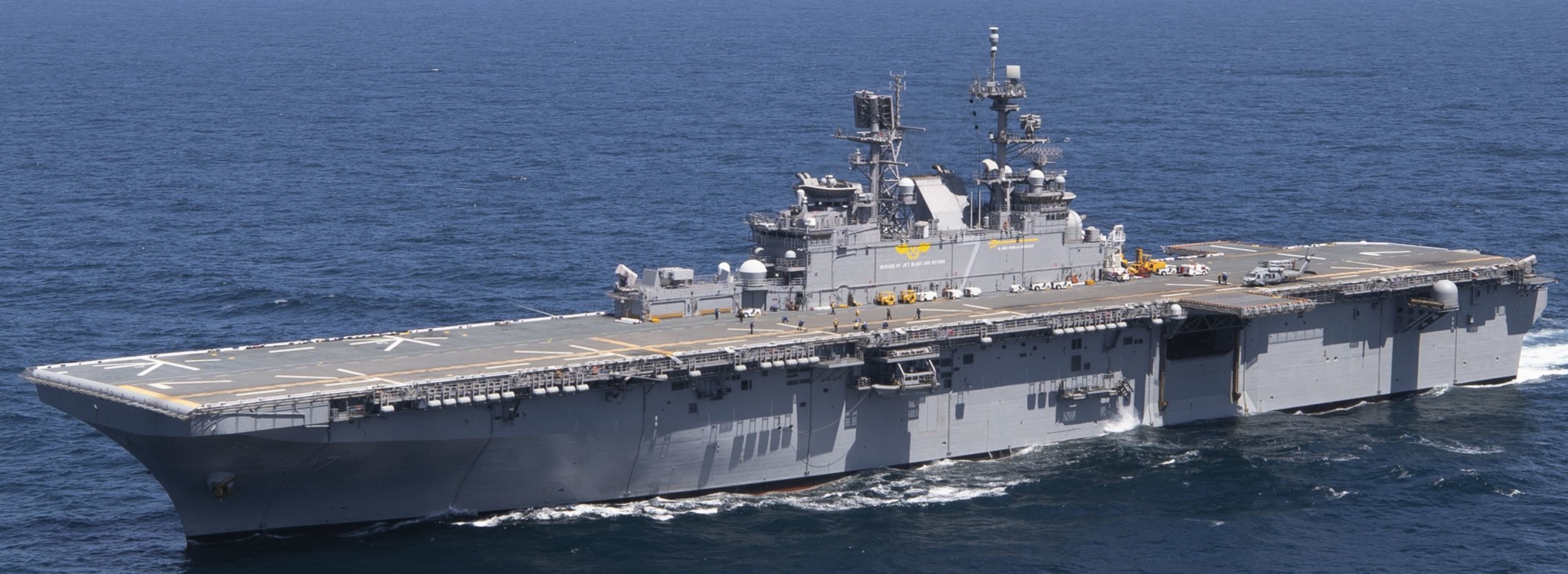 lha-7 uss tripoli america class amphibious assault ship landing us navy marines 52