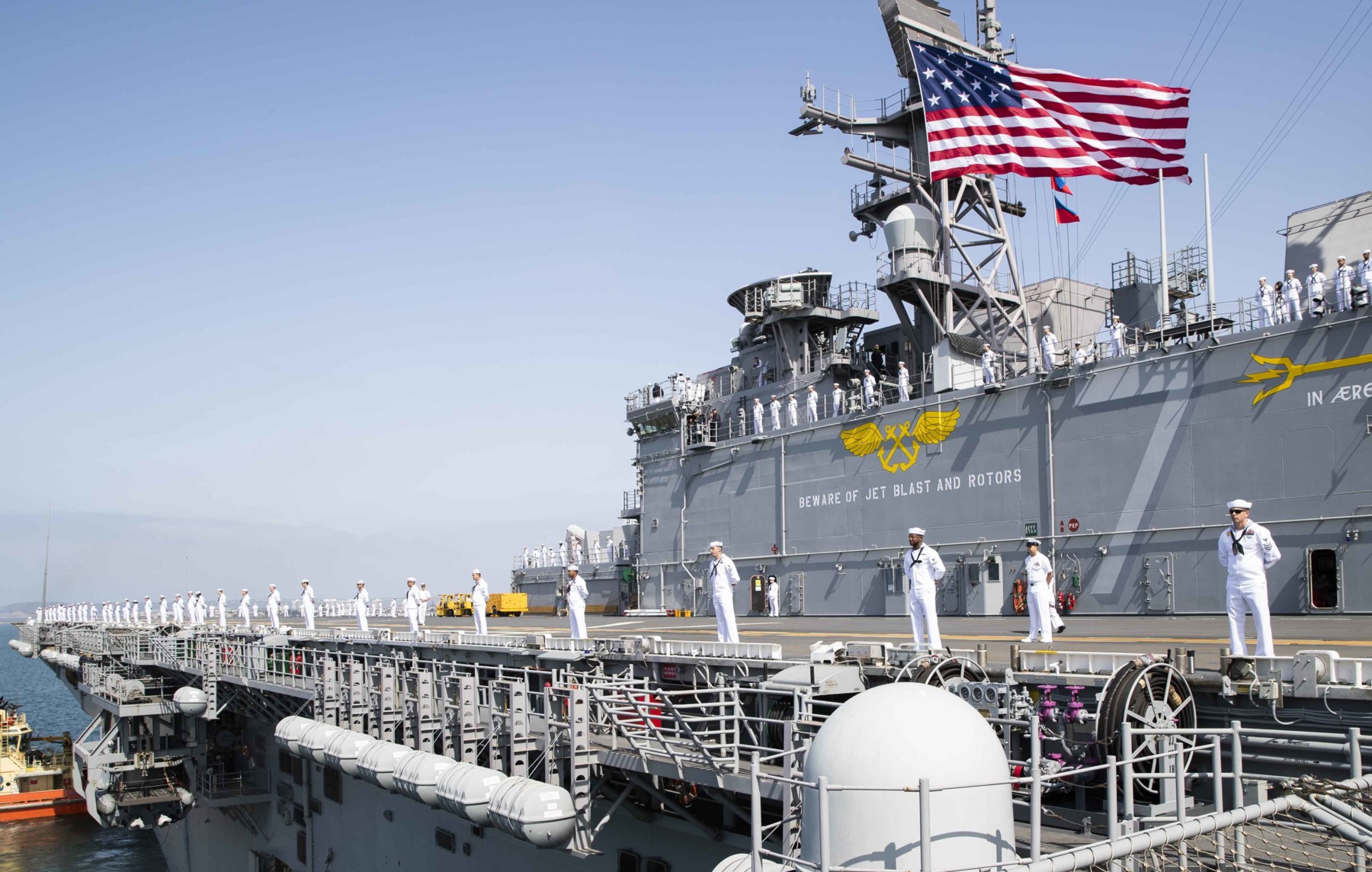 lha-7 uss tripoli america class amphibious assault ship landing us navy marines departing san diego california 55