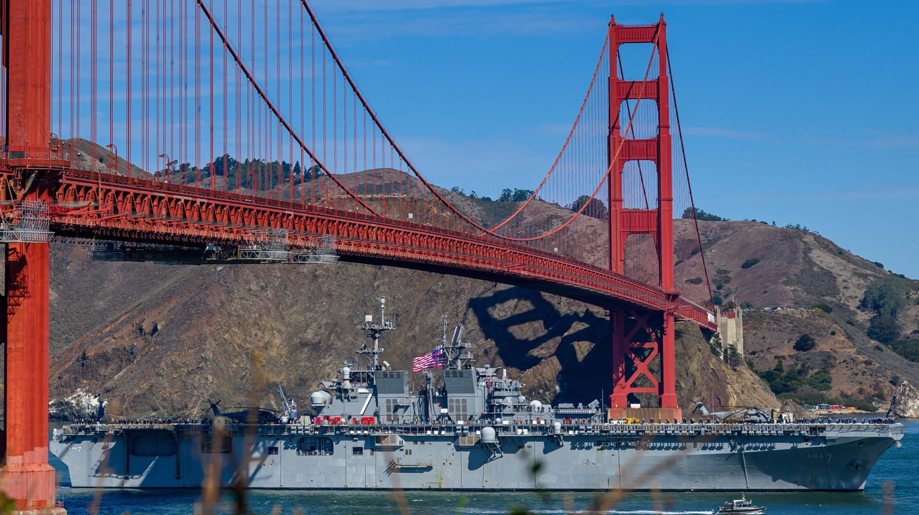 lha-7 uss tripoli amphibious assault ship landing navy san francisco fleet week 2024 80