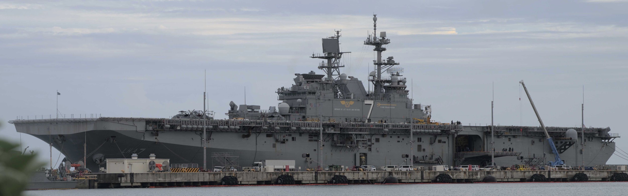 lha-7 uss tripoli amphibious assault ship landing white beach naval facility okinawa 2025 82