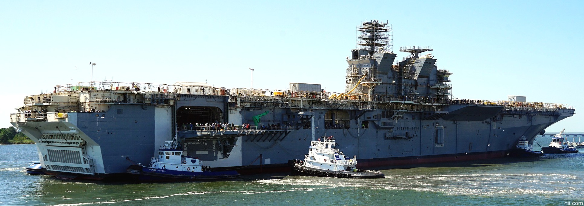 lha-8 uss bougainville america class amphibious assault ship us navy launch 2023 11