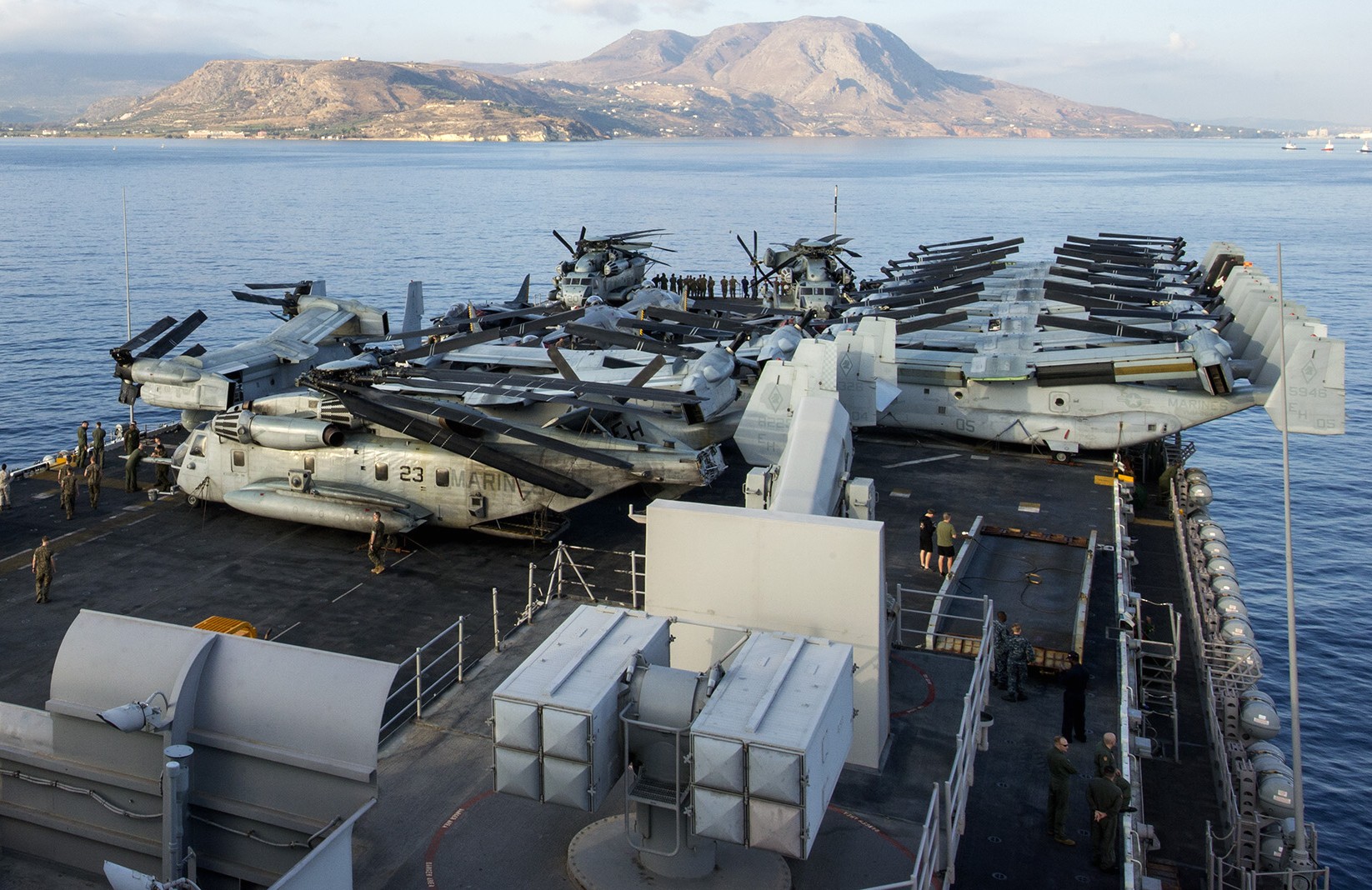 lhd-1 uss wasp amphibious assault landing ship dock helicopter us navy souda bay crete greece 185