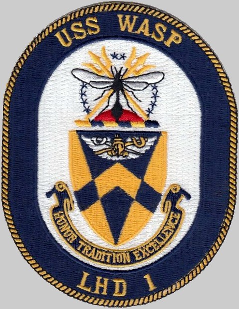 lhd-1 uss wasp insignia crest patch badge amphibious assault landing ship dock helicopter us navy 02p