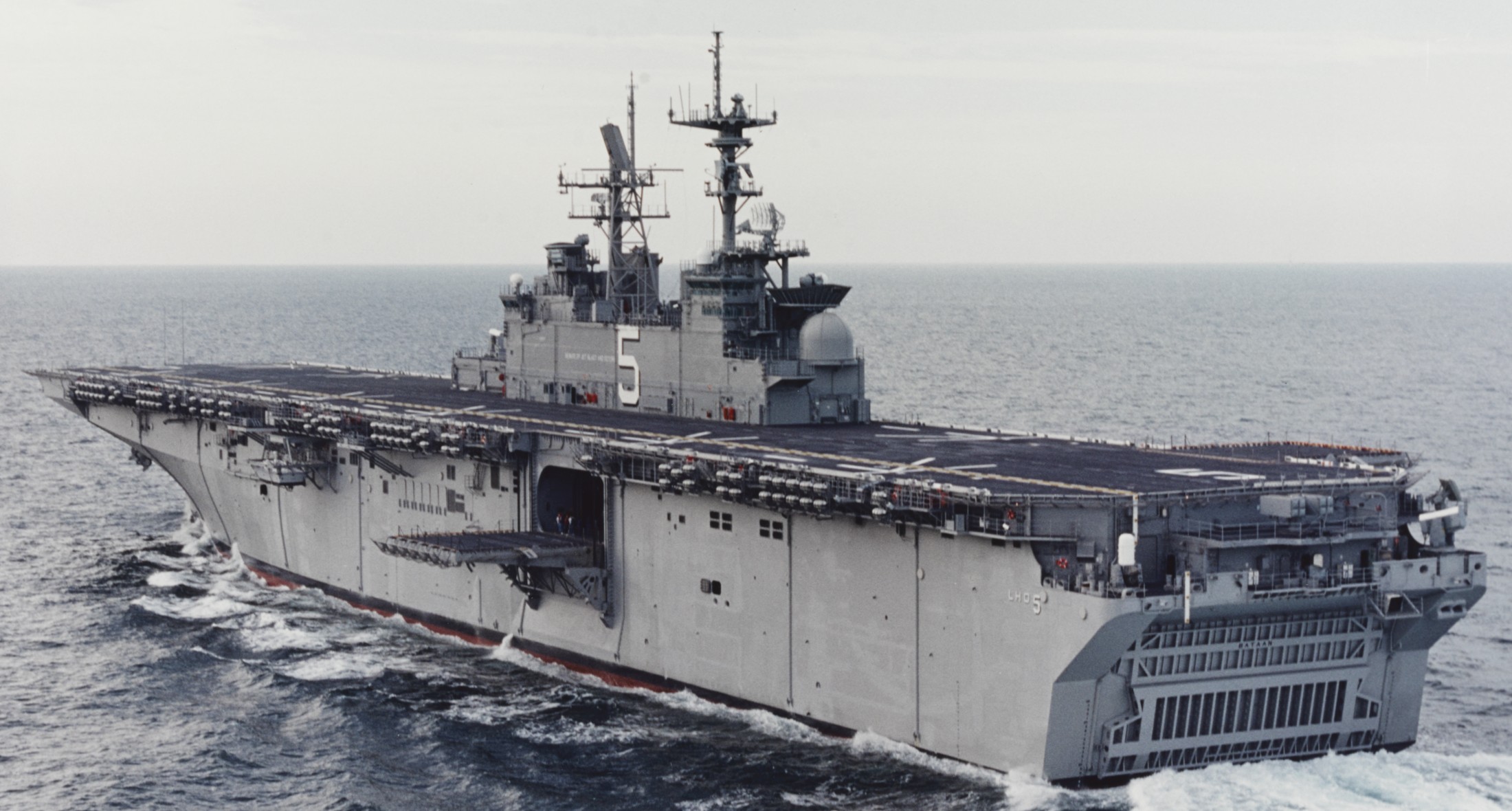 lhd-5 uss bataan wasp class amphibious assault ship dock landing helicopter us navy sea trials 08