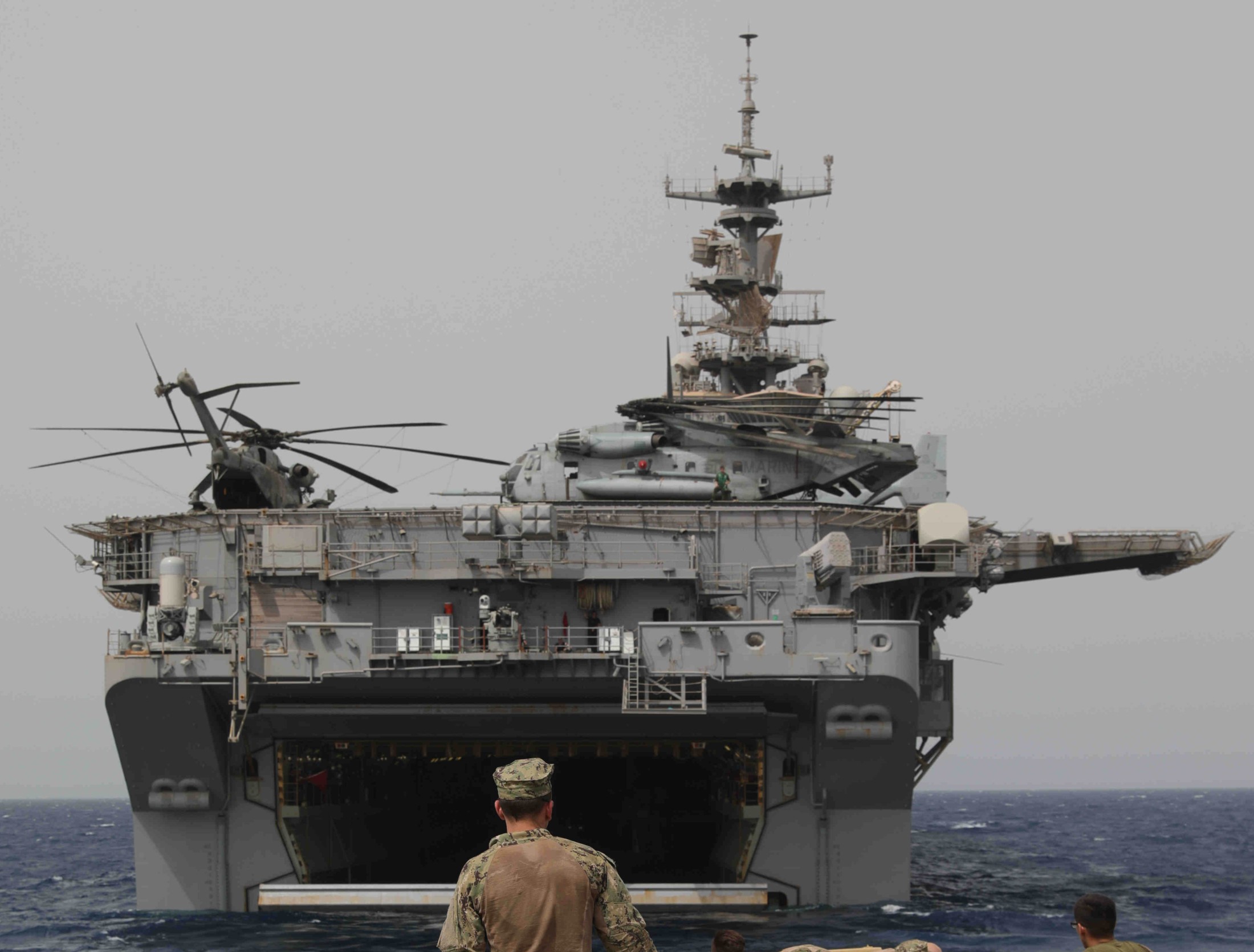 lhd-5 uss bataan wasp class amphibious assault ship dock landing helicopter us navy vmm-365 marines djibouti 136