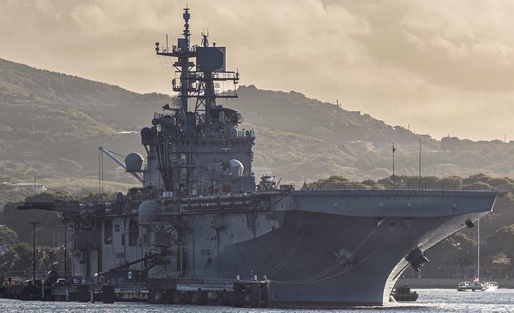lhd-7 uss iwo jima wasp class amphibious assault ship dock frederiksted st. croix us virgin islands 2025 232