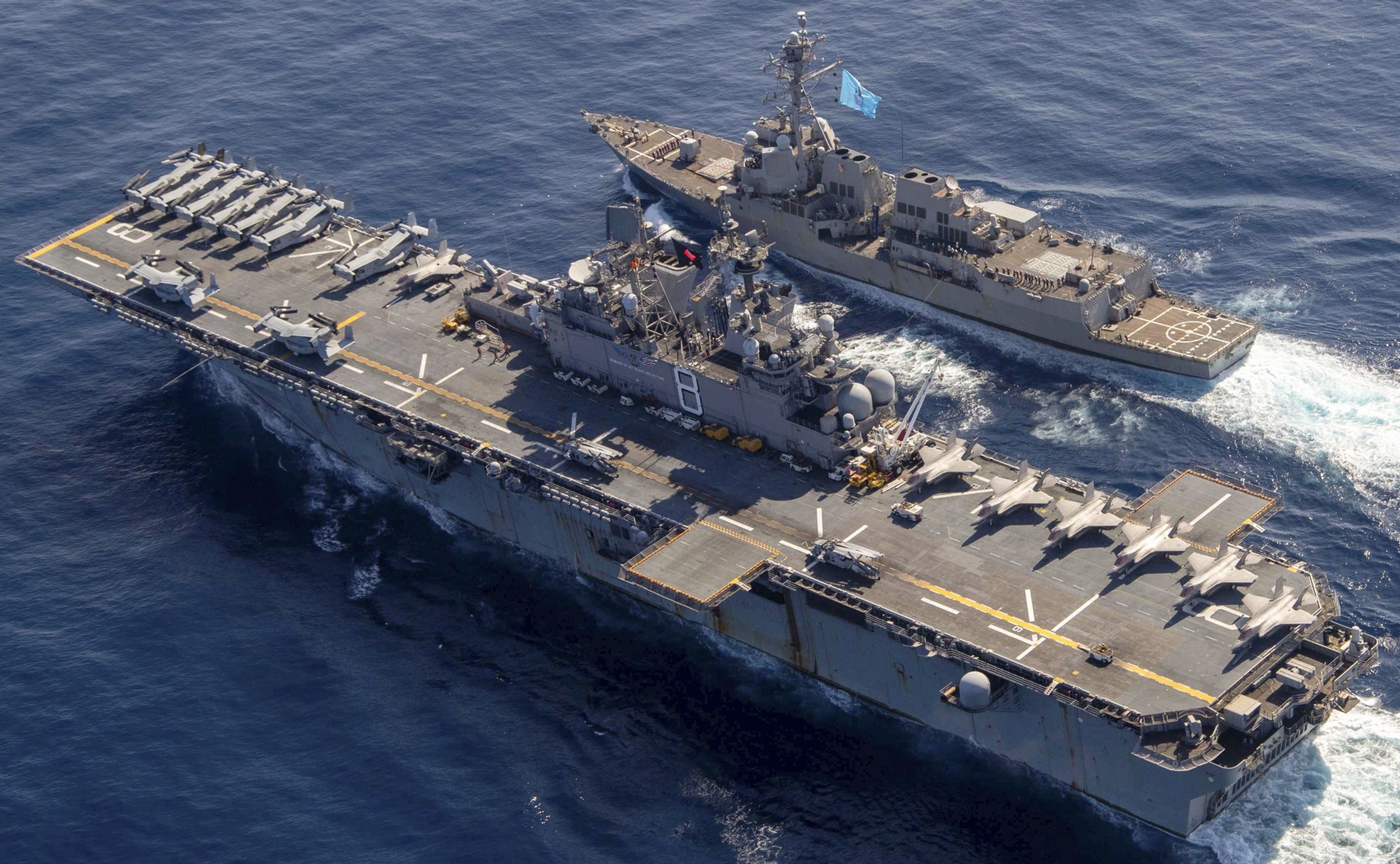 lhd-8 uss makin island amphibious assault ship landing helicopter dock us navy vmm-362 marines south china sea 06