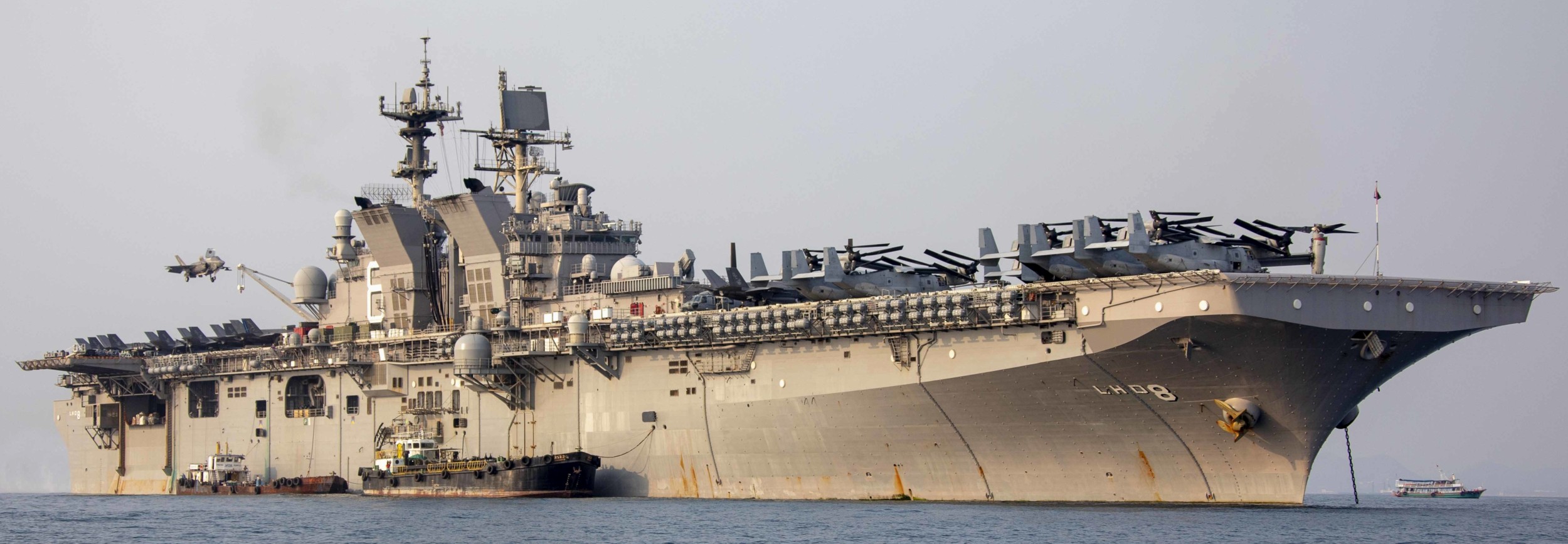 lhd-8 uss makin island amphibious assault ship landing helicopter dock us navy vmm-362 marines exercise cobra gold 2023 14