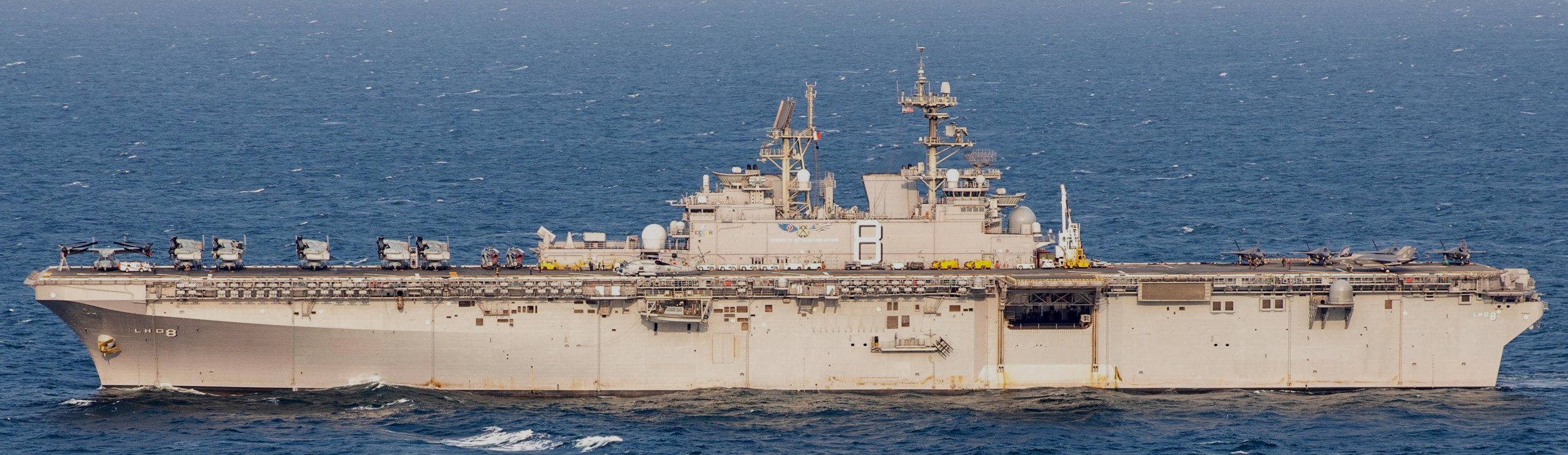 lhd-8 uss makin island amphibious assault ship landing helicopter dock us navy vmm-164 marines arabian sea 146