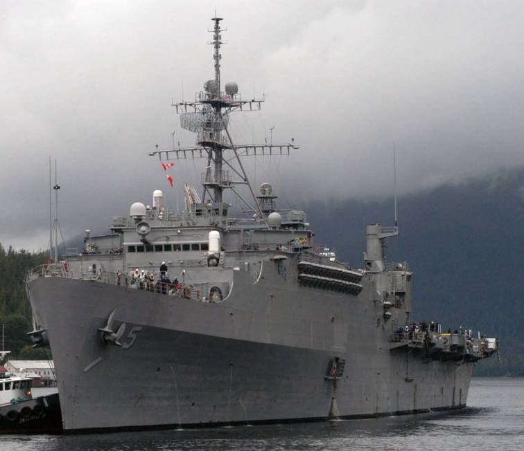 Austin class amphibious transport dock USS Ogden LPD-5