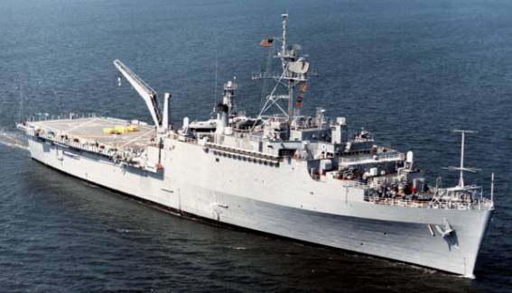 LPD-1 USS Raleigh class amphibious transport dock landing ship New York naval shipyard Brooklyn