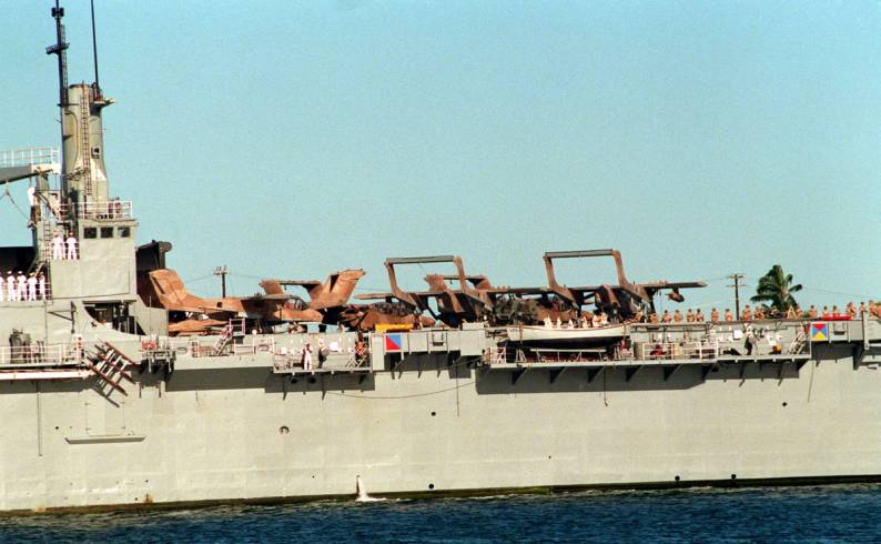 LPD-10 USS Juneau OV-10 Bronco aircraft carried Pearl Harbor Hawaii 1991