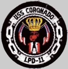 LPD-11 USS Coronado patch crest insignia