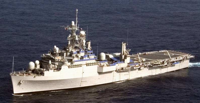 USS Coronado LPD AGF-11 Pacific Ocean command ship