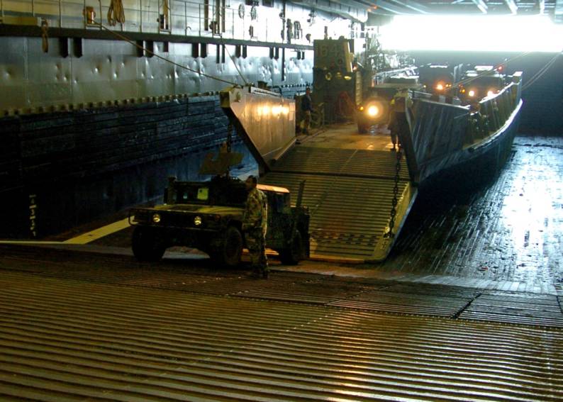 USS Shreveport LPD-12 well deck operations 2006