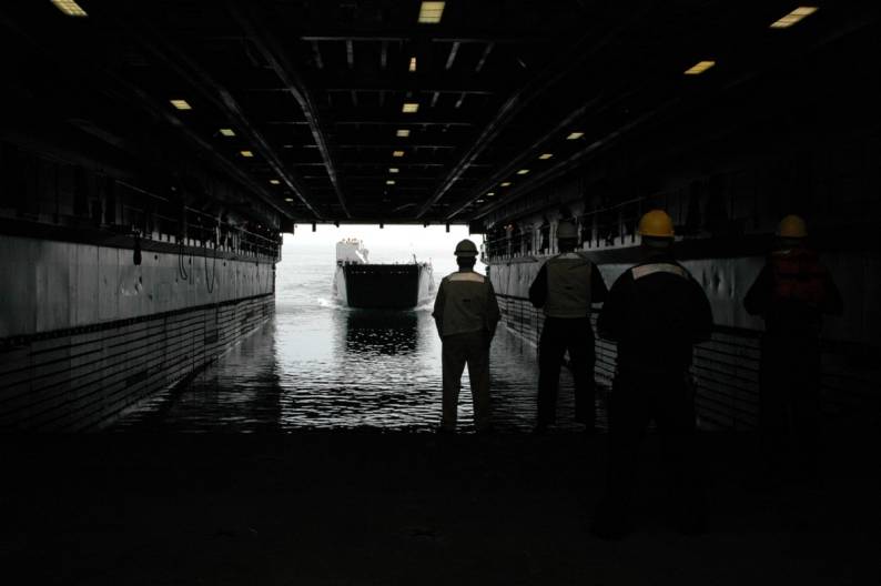 LPD-13 USS Nashville LCU well deck