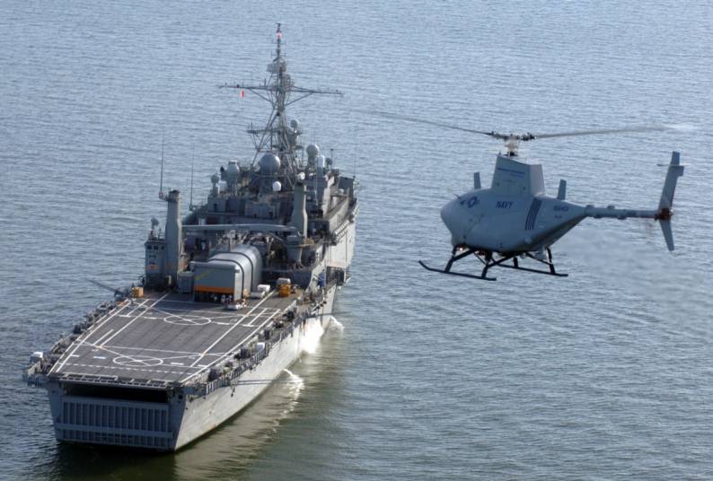 LPD-13 USS Nashville RQ-8A Fire Scout VTUAV