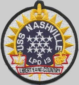 LPD-13 USS Nashville crest insignia patch