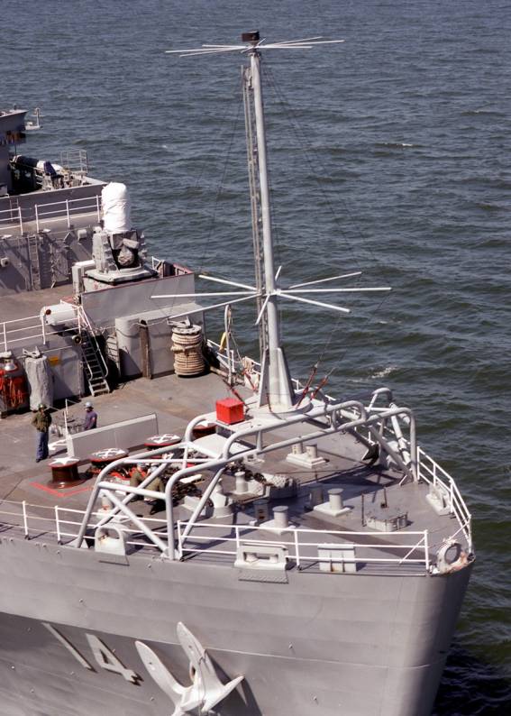 LPD-14 USS Trenton bow antenna