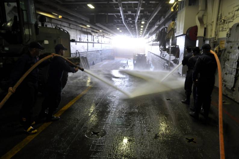 USS Ponce LPD-15 Rota Spain well deck