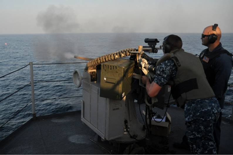 LPD-15 USS Ponce Mk-38 Mod.1 25mm machine gun system MGS Persian Gulf 2010