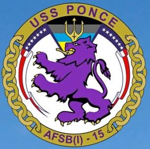 AFSB(I) 15 USS Ponce insignia patch crest badge