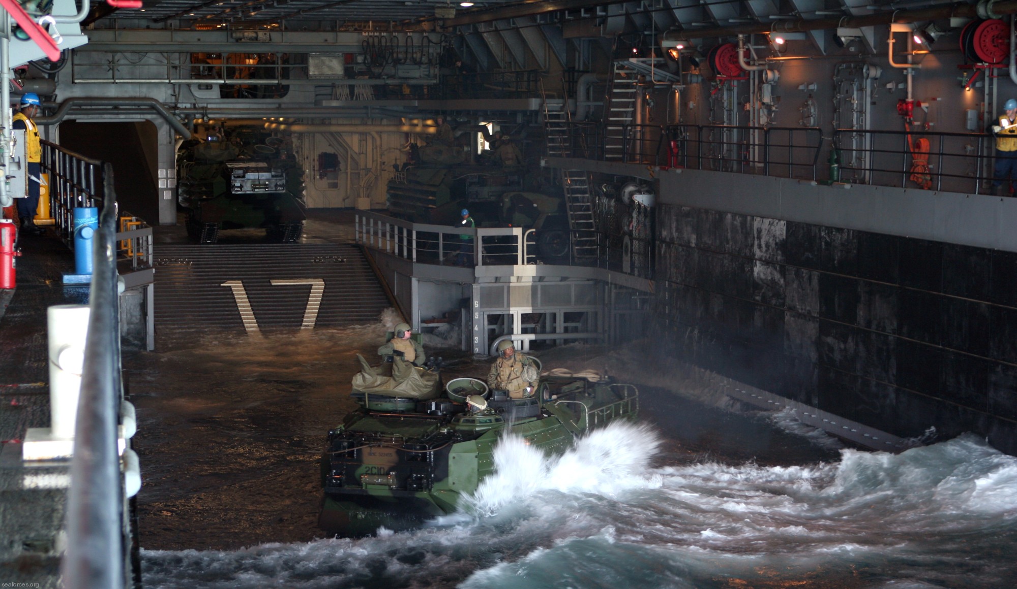 san antonio class amphibious transport dock ship landing platform navy 53x