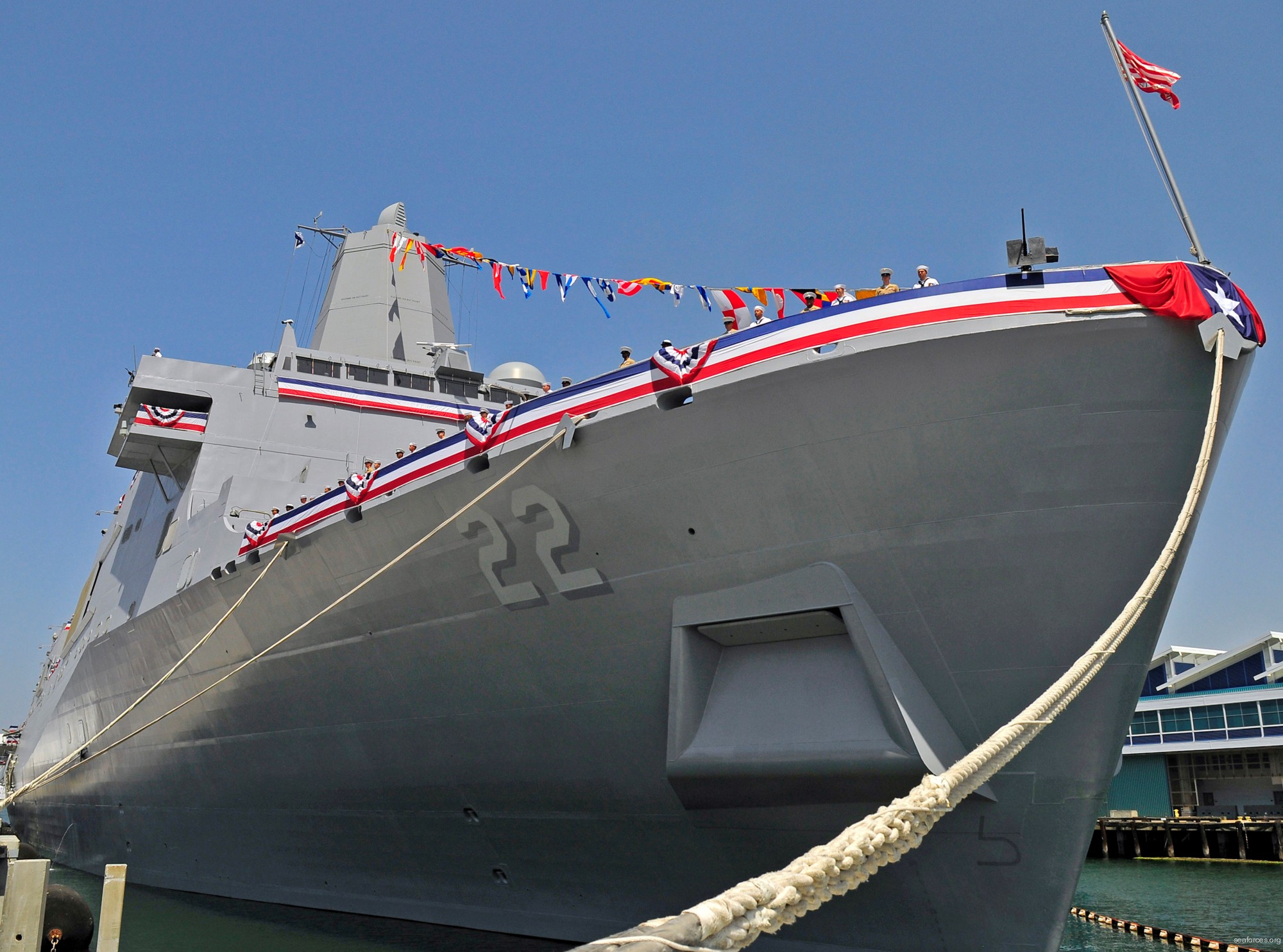 lpd-22 uss san diego san antonio class amphibious transport dock ship navy 44 commissioning ceremony may 2012