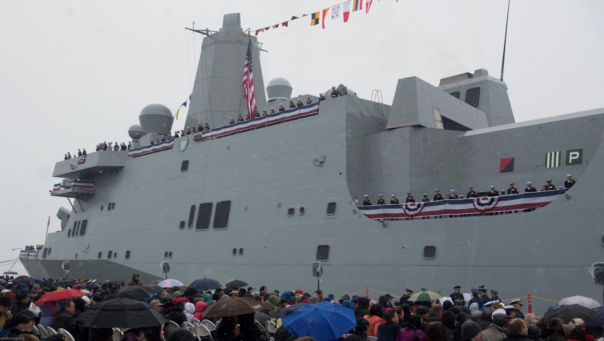 lpd-23 uss anchorage san antonio class amphibious transport dock ship navy 64 commissioning ceremony alaska