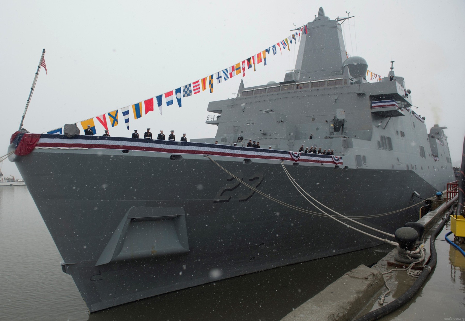 lpd-23 uss anchorage san antonio class amphibious transport dock landing ship us navy commissioning 2013 66