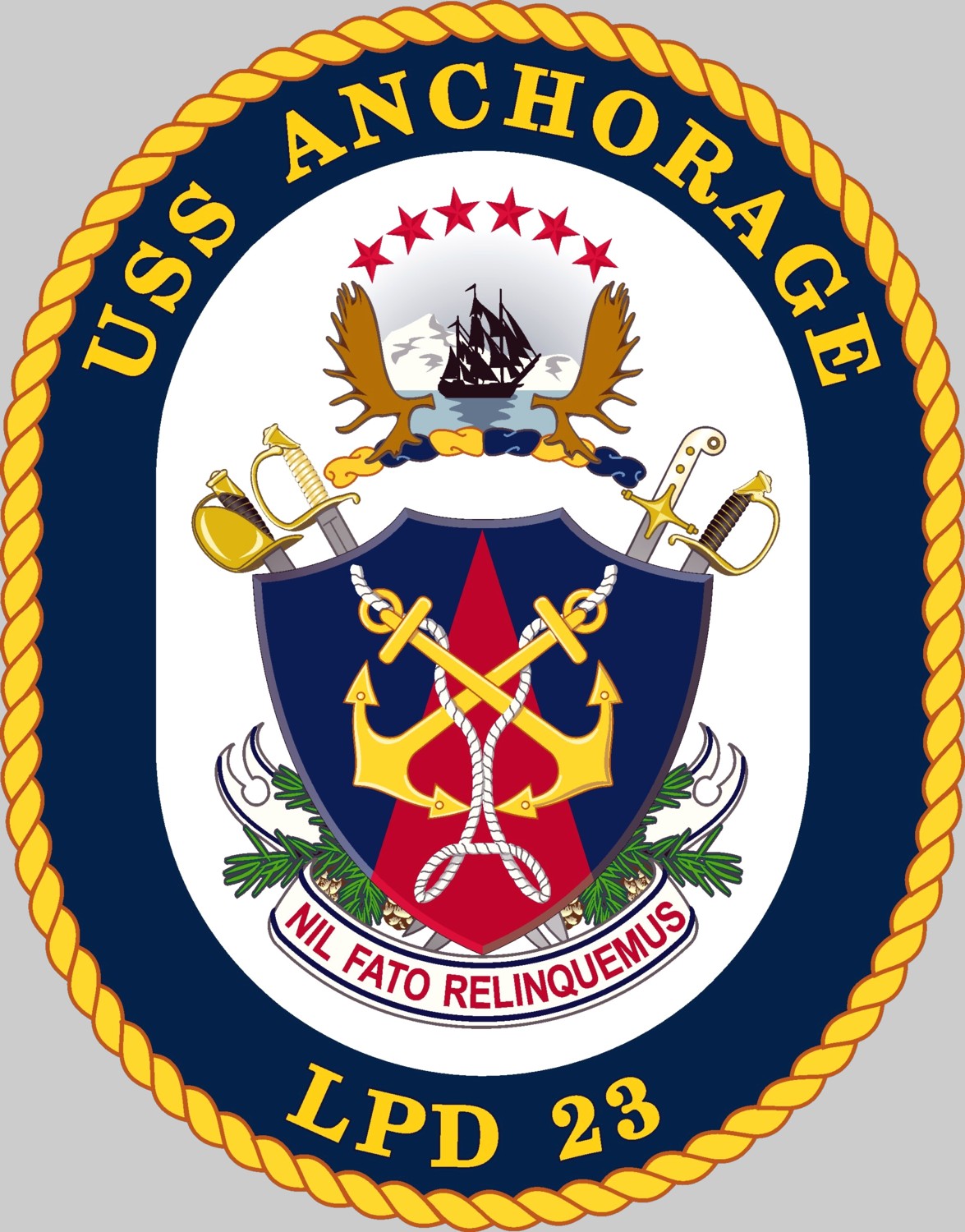 lpd-23 uss anchorage insignia crest patch badge amphibious transport dock ship navy 02x