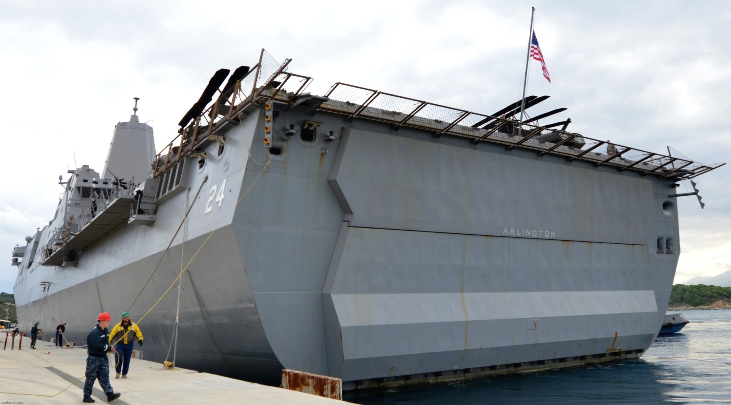 lpd-24 uss arlington amphibious transport dock landing ship us navy souda bay crete greece 71