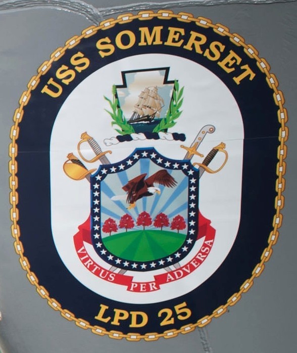 lpd-25 uss somerset insignia crest patch badge amphibious transport dock ship navy 03c