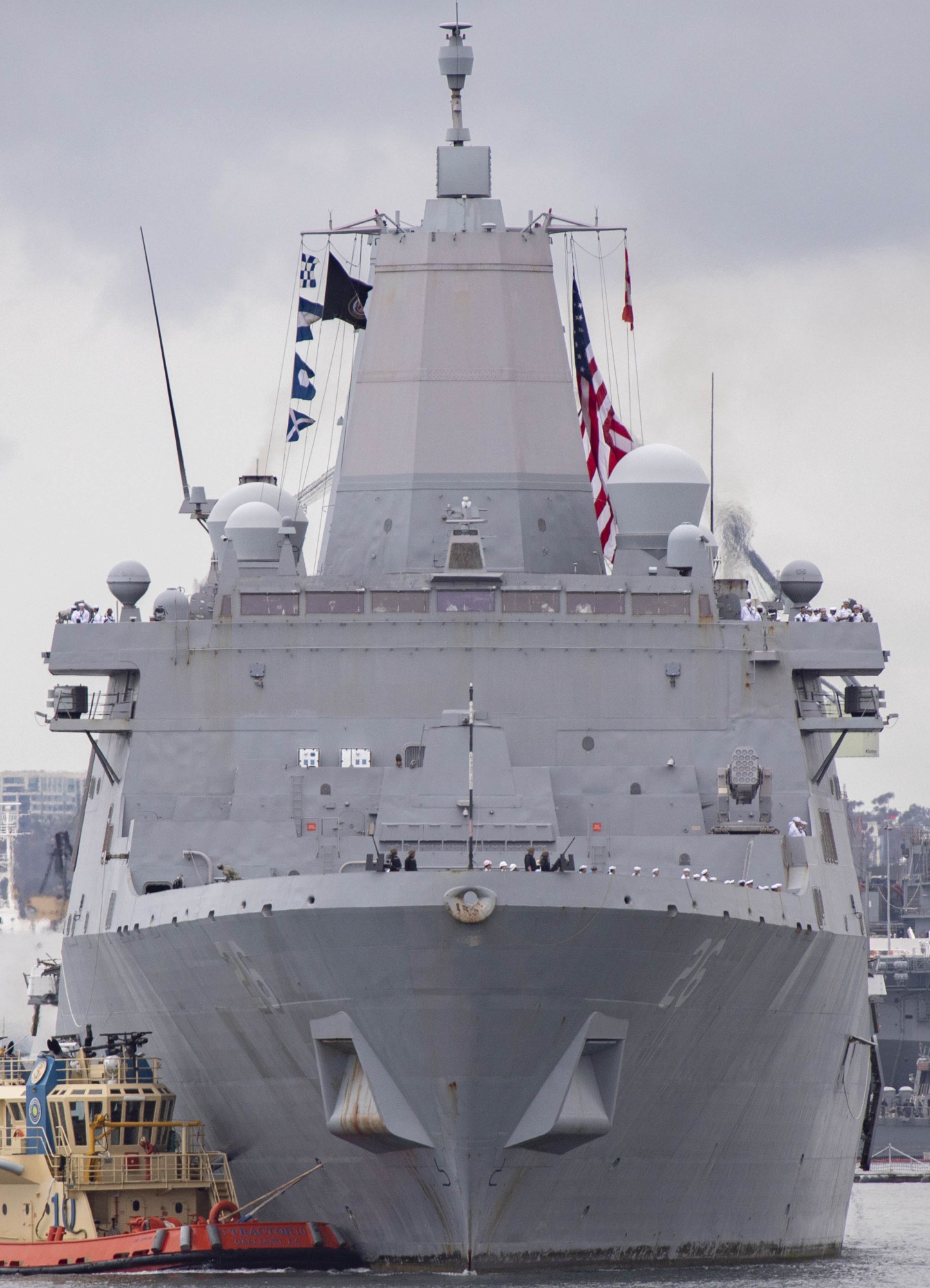 uss john p. murtha lpd-26 san antonio class amphibious transport dock landing ship returning naval base san diego 2023 56