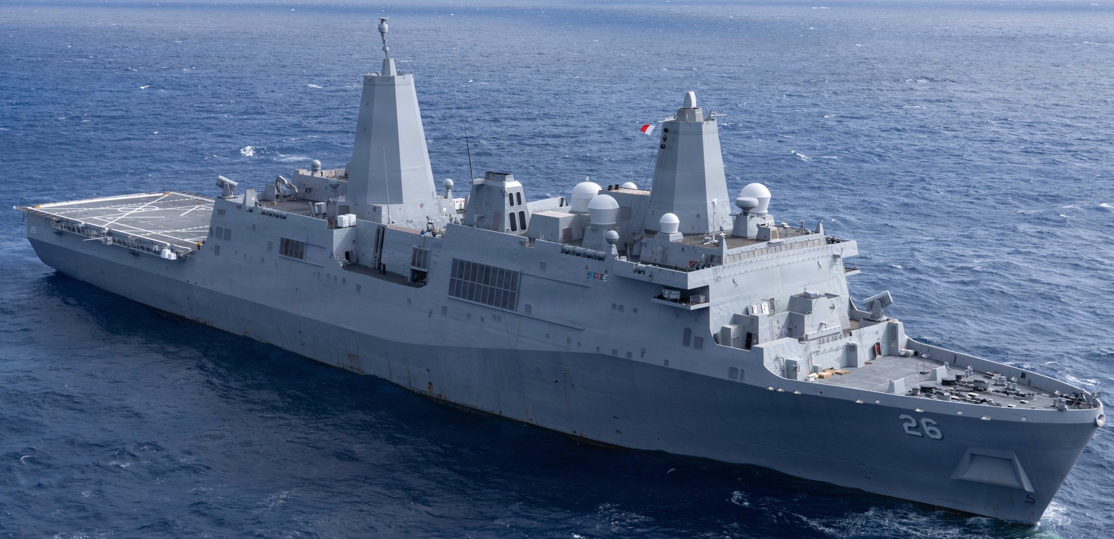 uss john p. murtha lpd-26 san antonio class amphibious transport dock landing ship pacific ocean 2026 nasa artemis recovery 67