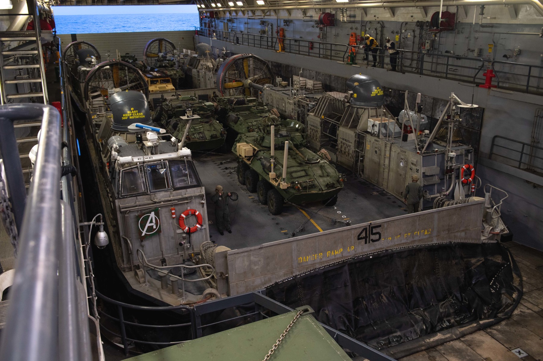 lpd-27 uss portland san antonio class amphibious transport dock landing ship us navy lcac well deck operations 22