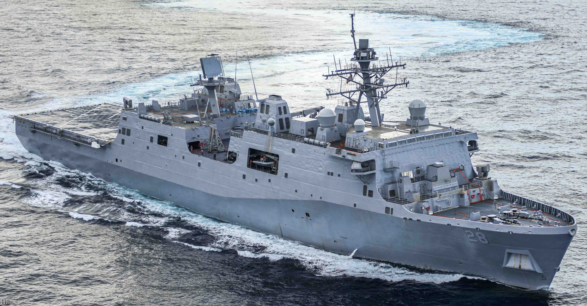 lpd-28 uss fort lauderdale san antonio class amphibious transport dock landing ship platform us navy trials 05