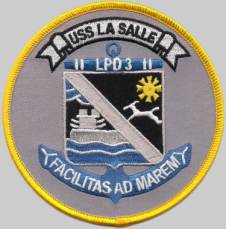 LPD AGF 3 USS La Salle patch crest insignia