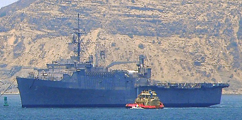 ex USS Ogden LPD-5 towed to Pearl Harbor Hawaii 2008